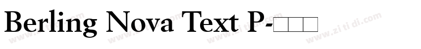 Berling Nova Text P字体转换 Berling Nova Text P字体转换